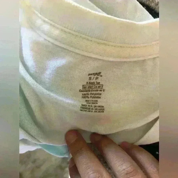 LIGHLY TIE-DYED SHORT SLEEVE V-NECK T-SHIRT MEN SMALL - Picture 5 of 5